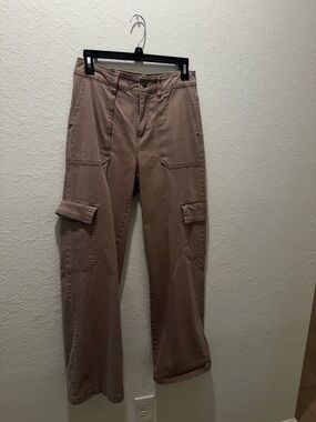 wild fable dusty mauve cargo pants with elastic waist